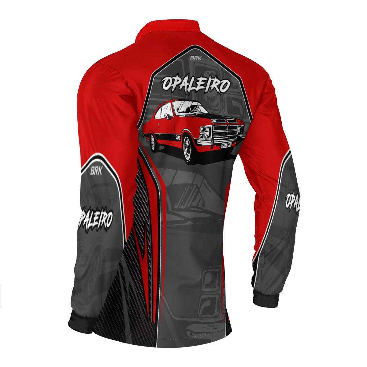 Camiseta de Carros Antigos Brk Opala Vermelho com Proteção Solar UV50+