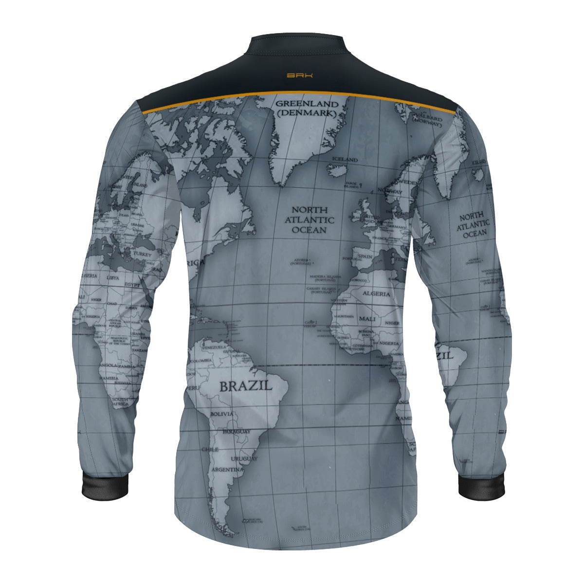 Camisa de Motociclismo Brk Mapa Mundi com Proteção UV50+