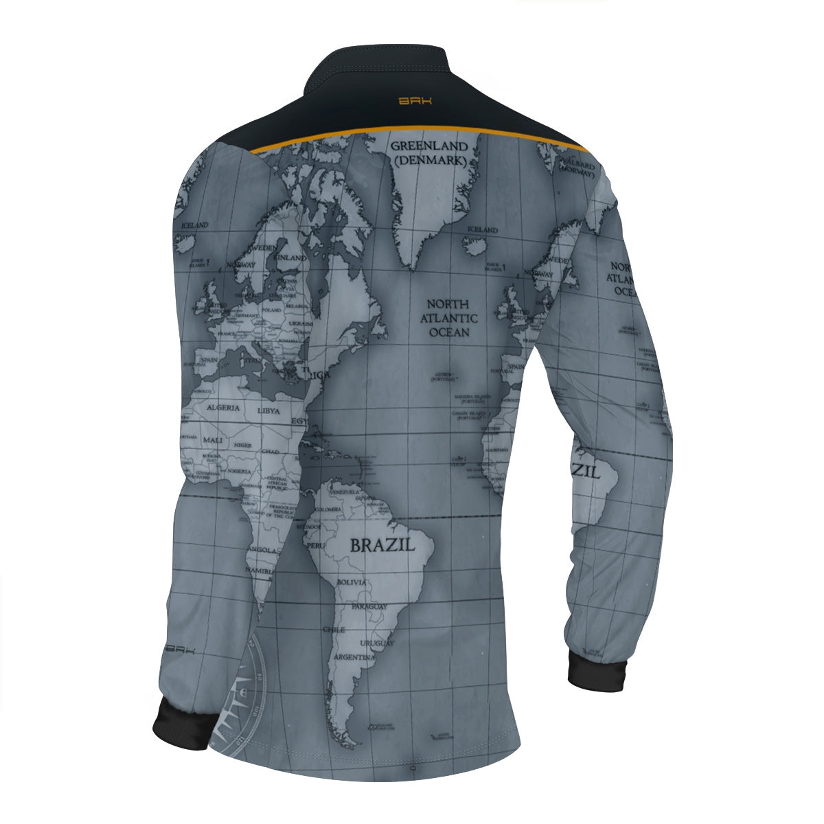 Camisa de Motociclismo Brk Mapa Mundi com Proteção UV50+