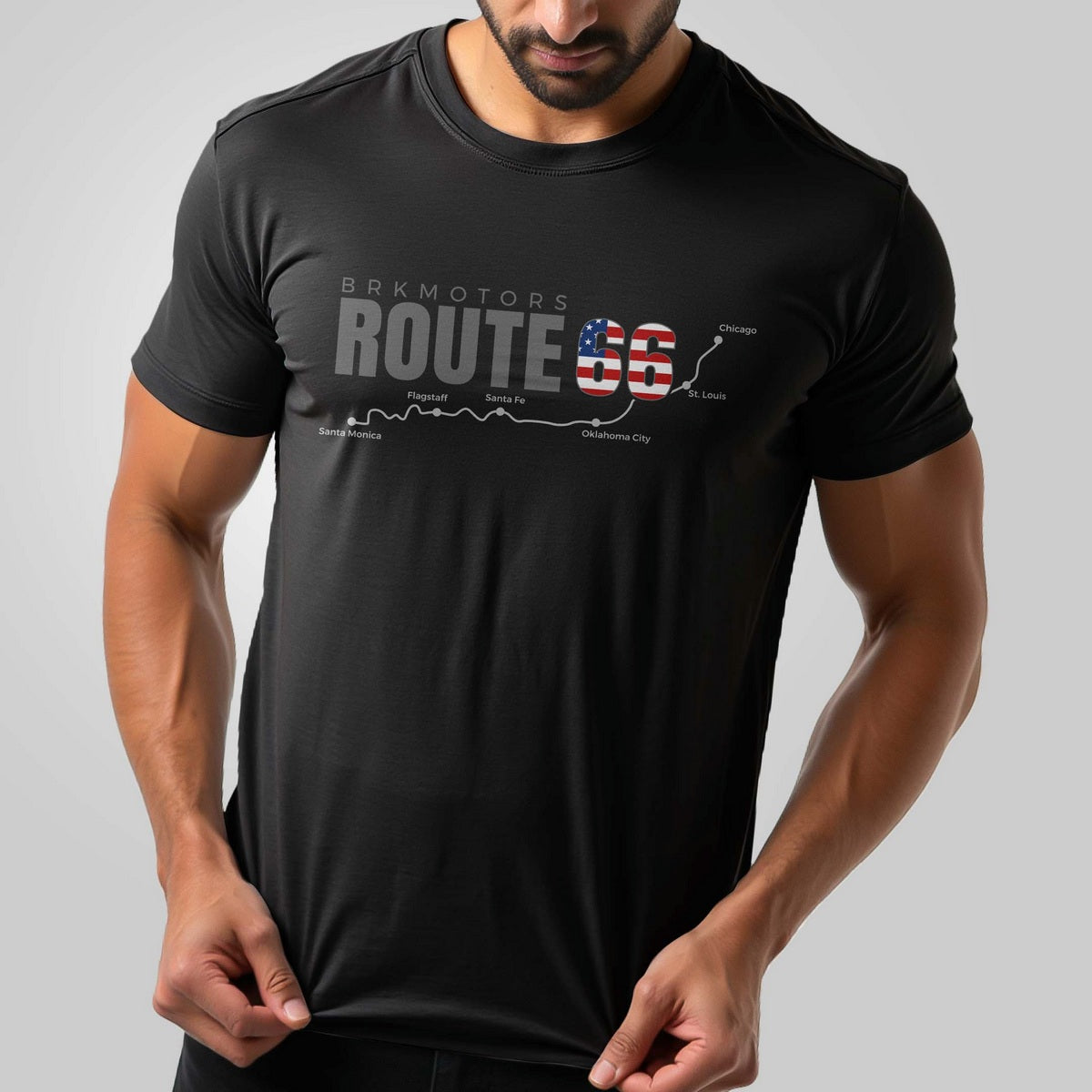 Camiseta Rota 66 De Chicago a Santa Mônica com Algodão