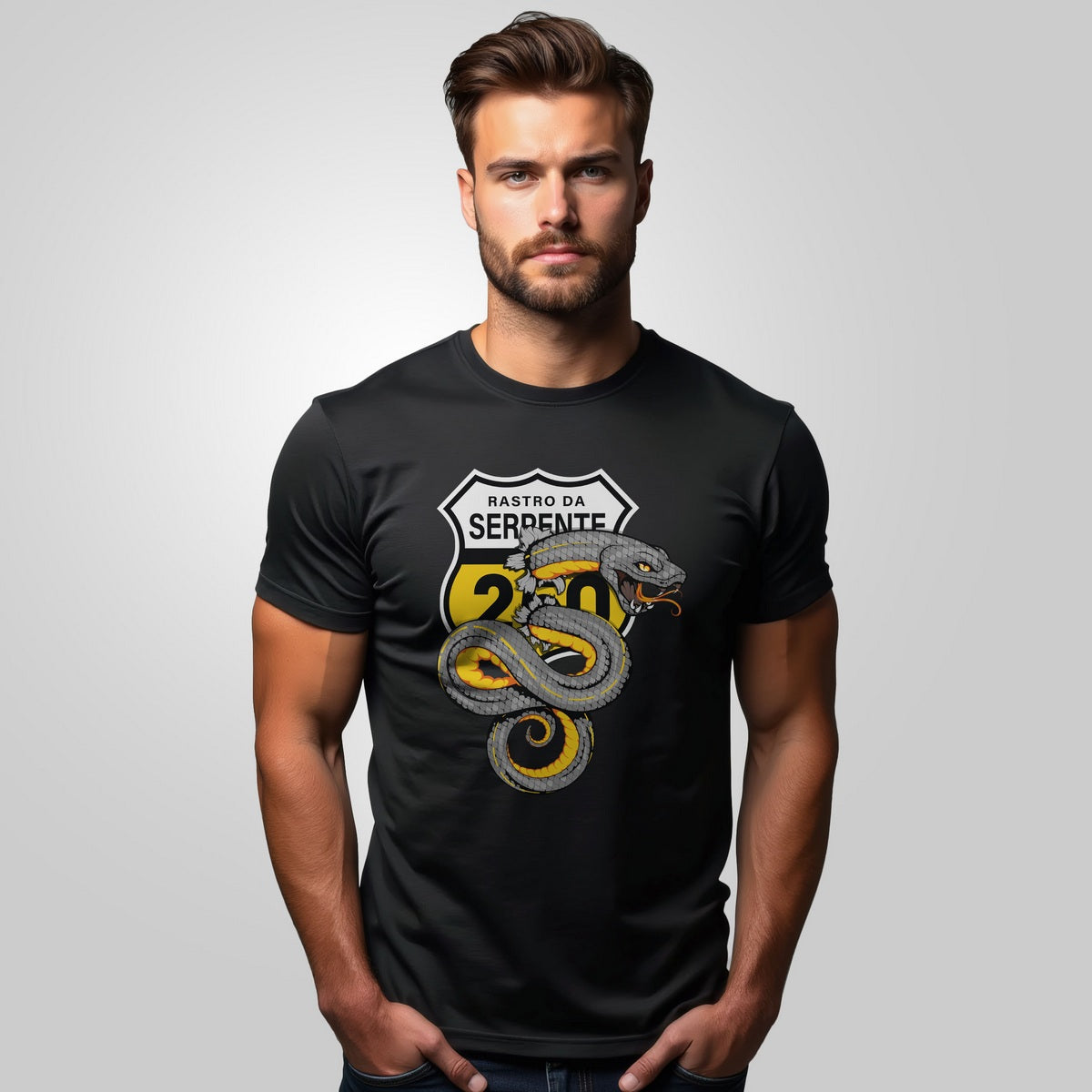 Camiseta Expedição Rastro da Serpente na Estrada com Algodão Premium Brk