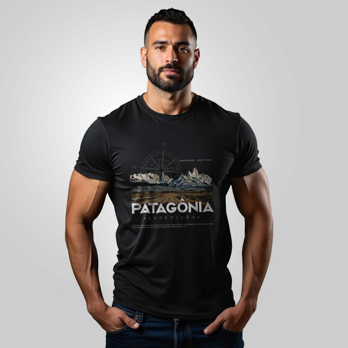 Camiseta Expedição Patagônia em Cada Detalhe com Algodão Premium Brk