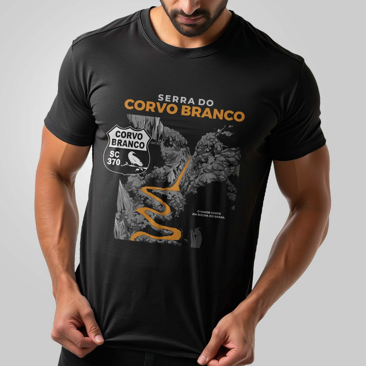 Camiseta Expedição Serra do Corvo Branco sobre Rodas com Algodão Premium Brk