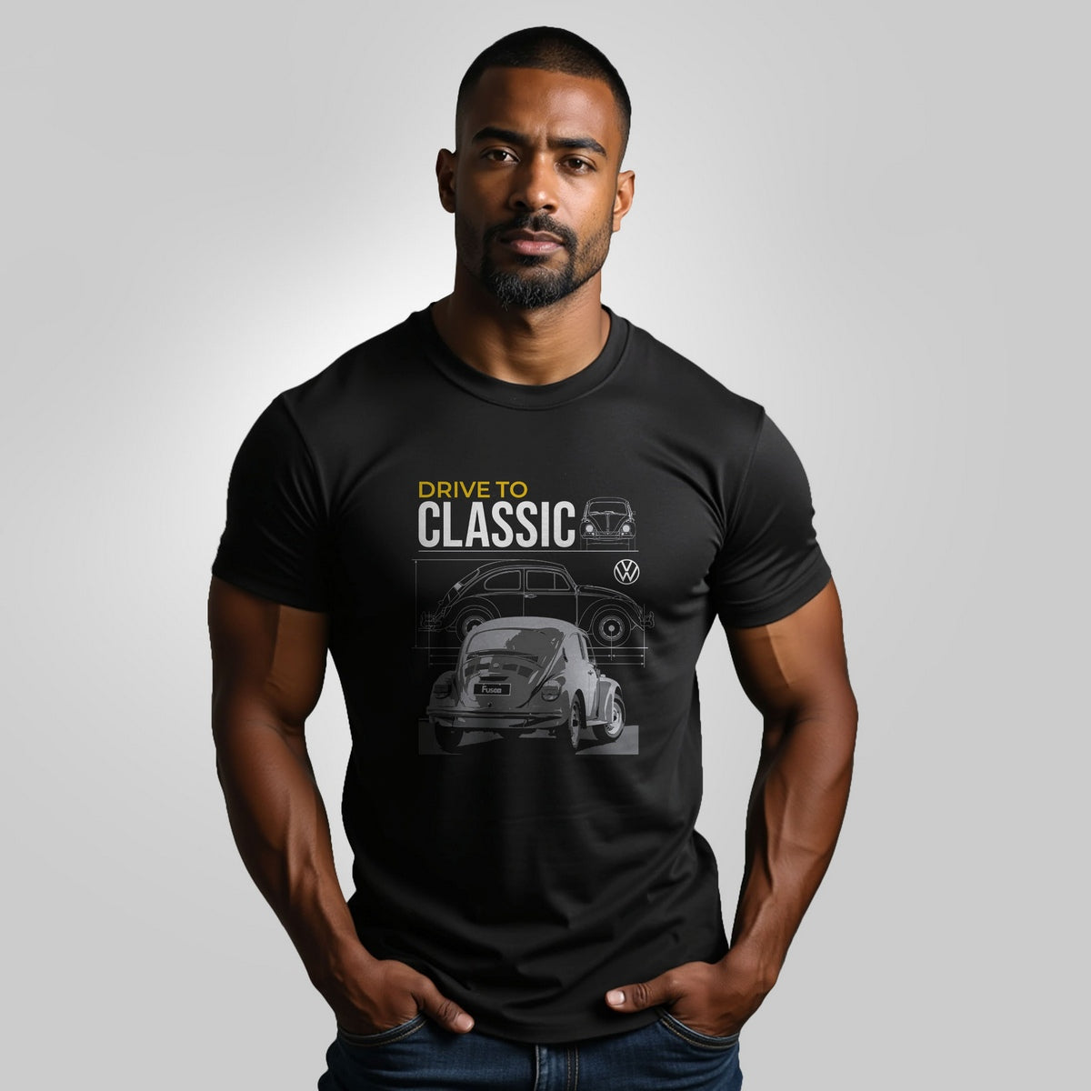 Camiseta Fusca Drive to Classic com Algodão Premium Brk
