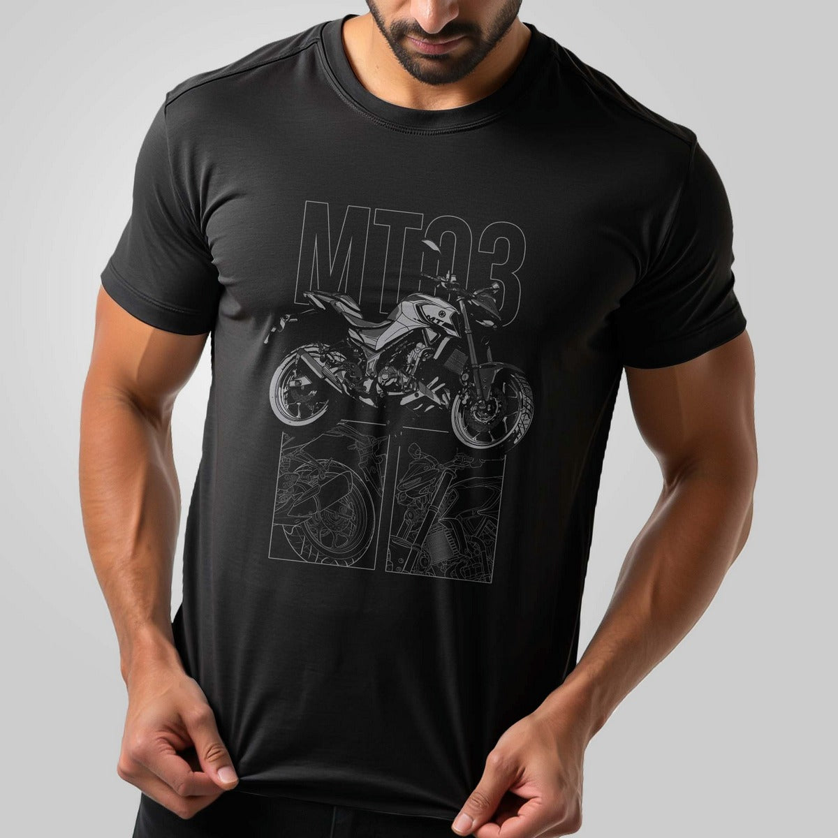 Camiseta Motociclismo Brk Yamaha MT03 com Algodão Premium