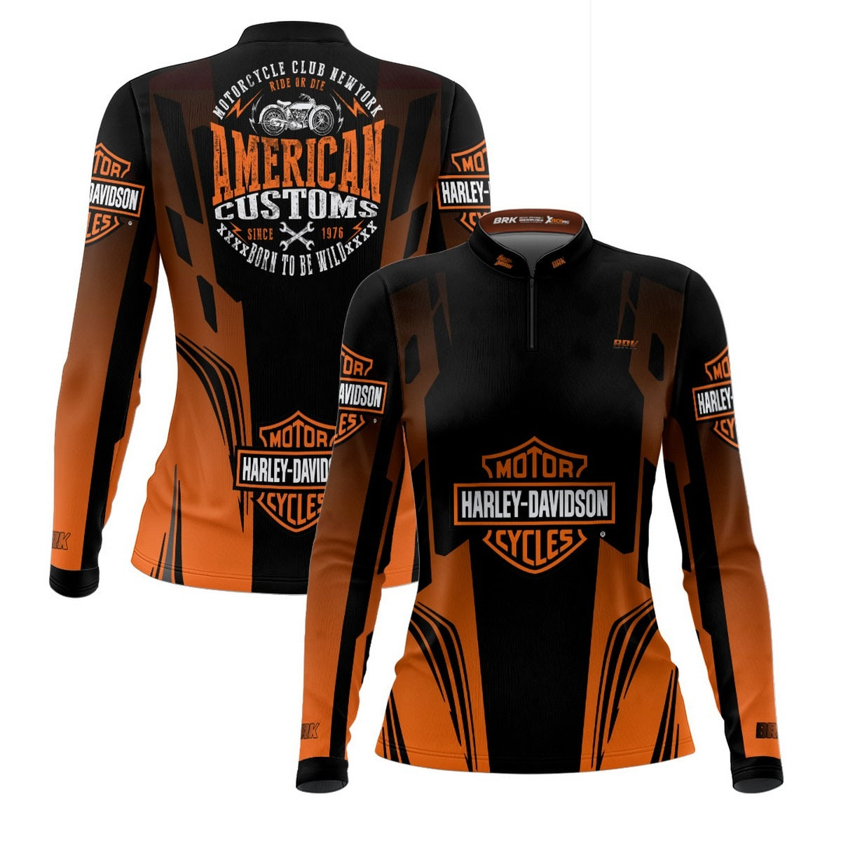 Camisa de Motociclismo Feminina Brk Harley Davidson com Proteção UV50+