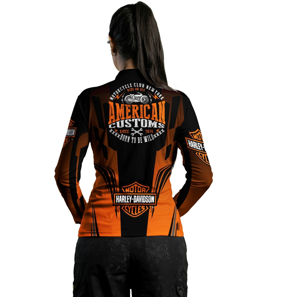Camisa de Motociclismo Feminina Brk Harley Davidson com Proteção UV50+