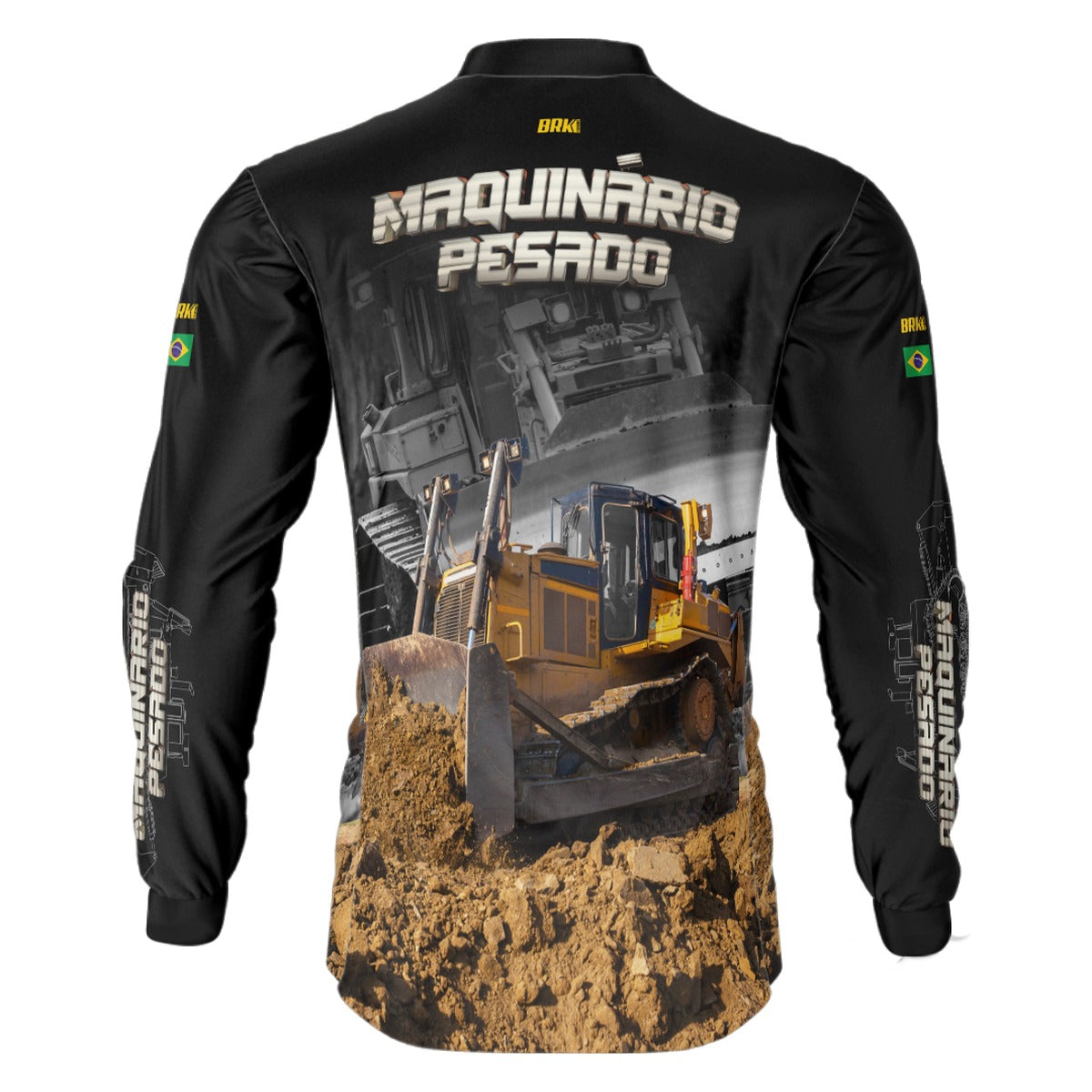 Camisa Agro Brk Bulldozer Trator de Esteira com Proteção Solar UV50+