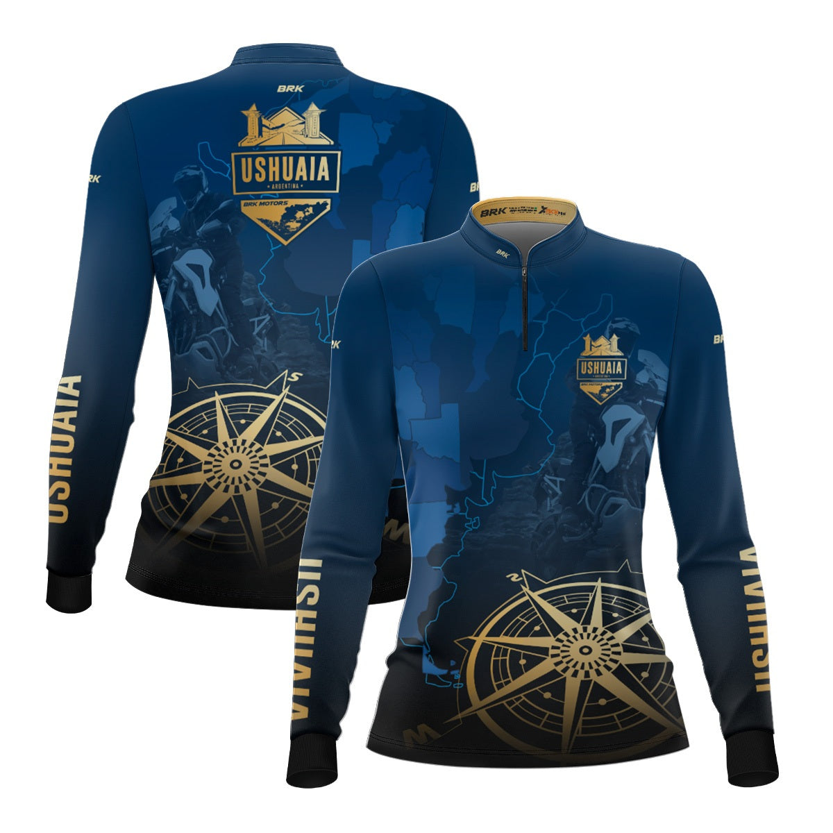 Camisa Feminina Brk Ushuaia Azul com Proteção Solar UV50+