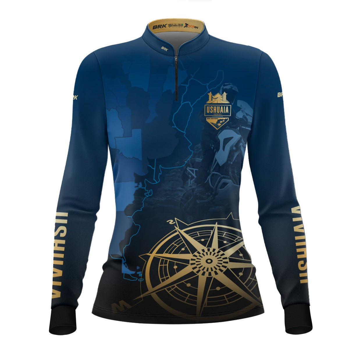 Camisa Feminina Brk Ushuaia Azul com Proteção Solar UV50+
