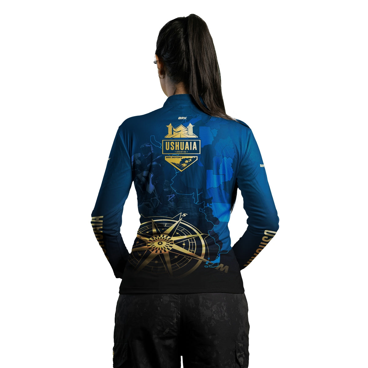 Camisa Feminina Brk Ushuaia Azul com Proteção Solar UV50+