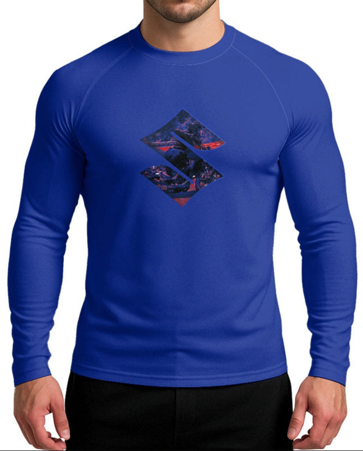 Camisa Segunda Pele Brk Motors Azul Clean com Proteção UV50+