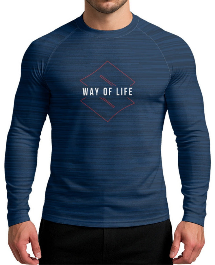 Camisa Segunda Pele Brk Motors Azul Way of Life com Proteção UV50+