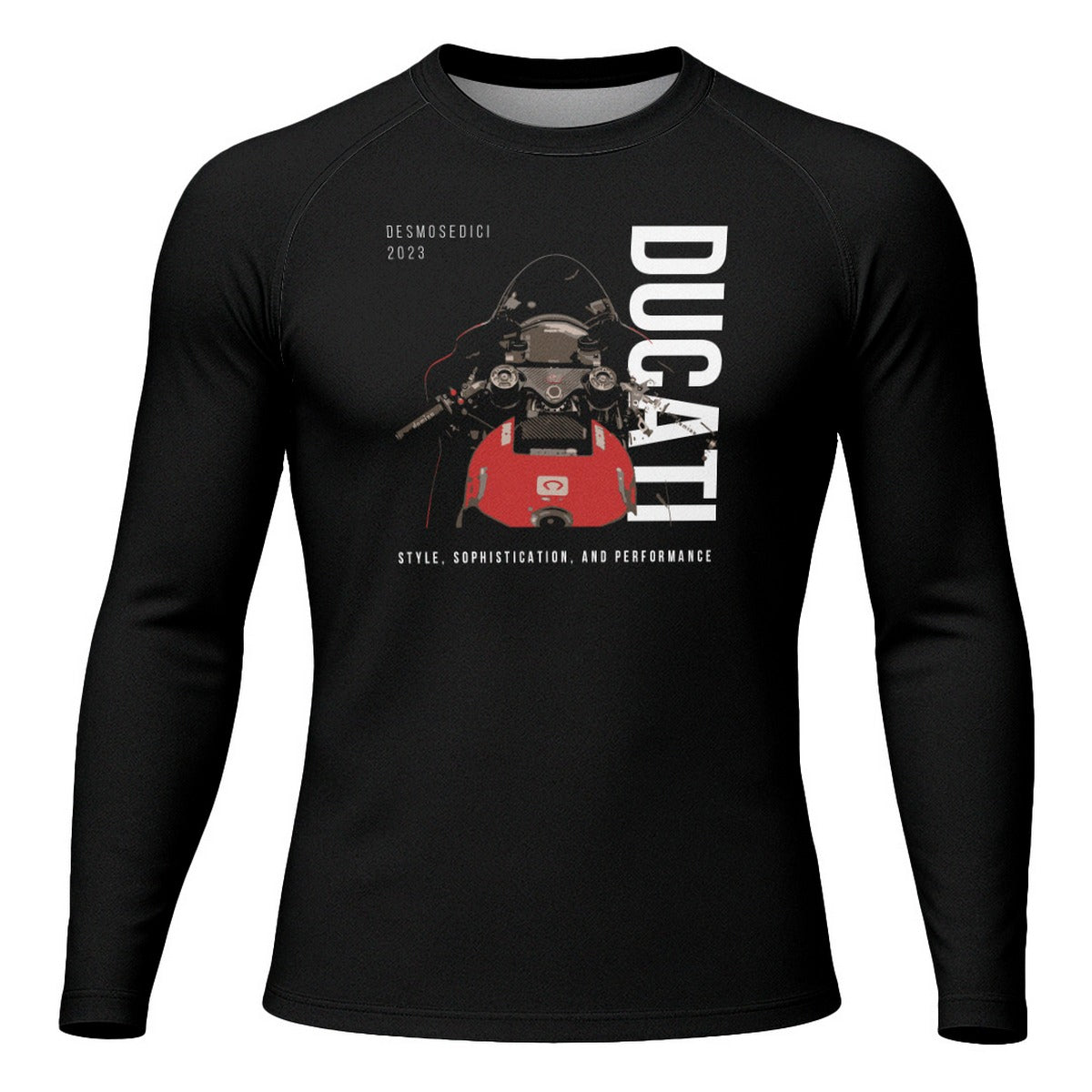 Camisa Segunda Pele Brk Motors Preta  Desmosedici com Proteção UV50+