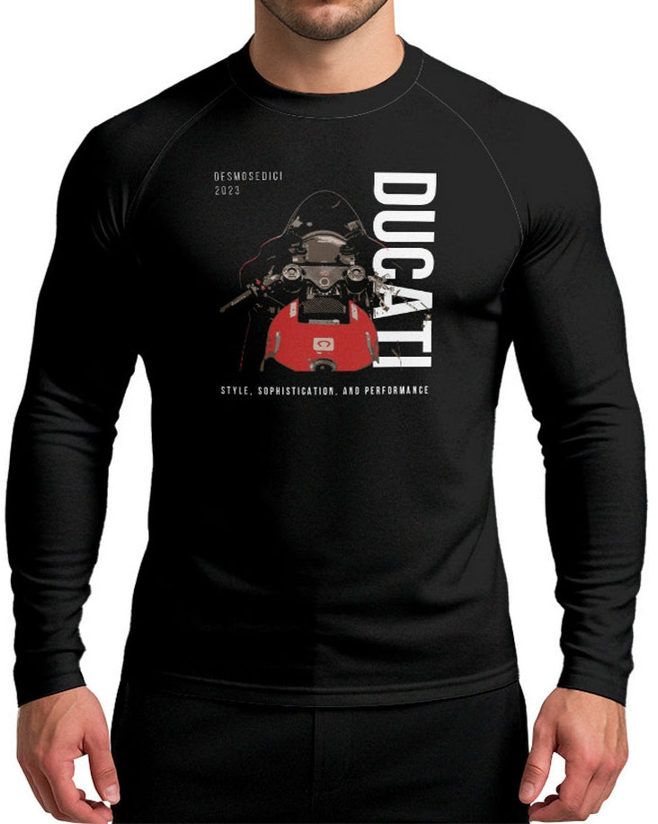 Camisa Segunda Pele Brk Motors Preta  Desmosedici com Proteção UV50+