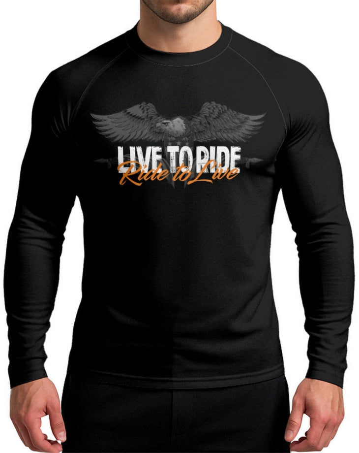 Camisa Segunda Pele Brk Preta Live to Ride com Proteção UV50+