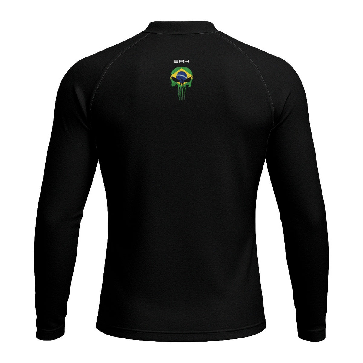 Camisa Caveira Raglan Brk Militar Bandeira do Brasil com UV50+