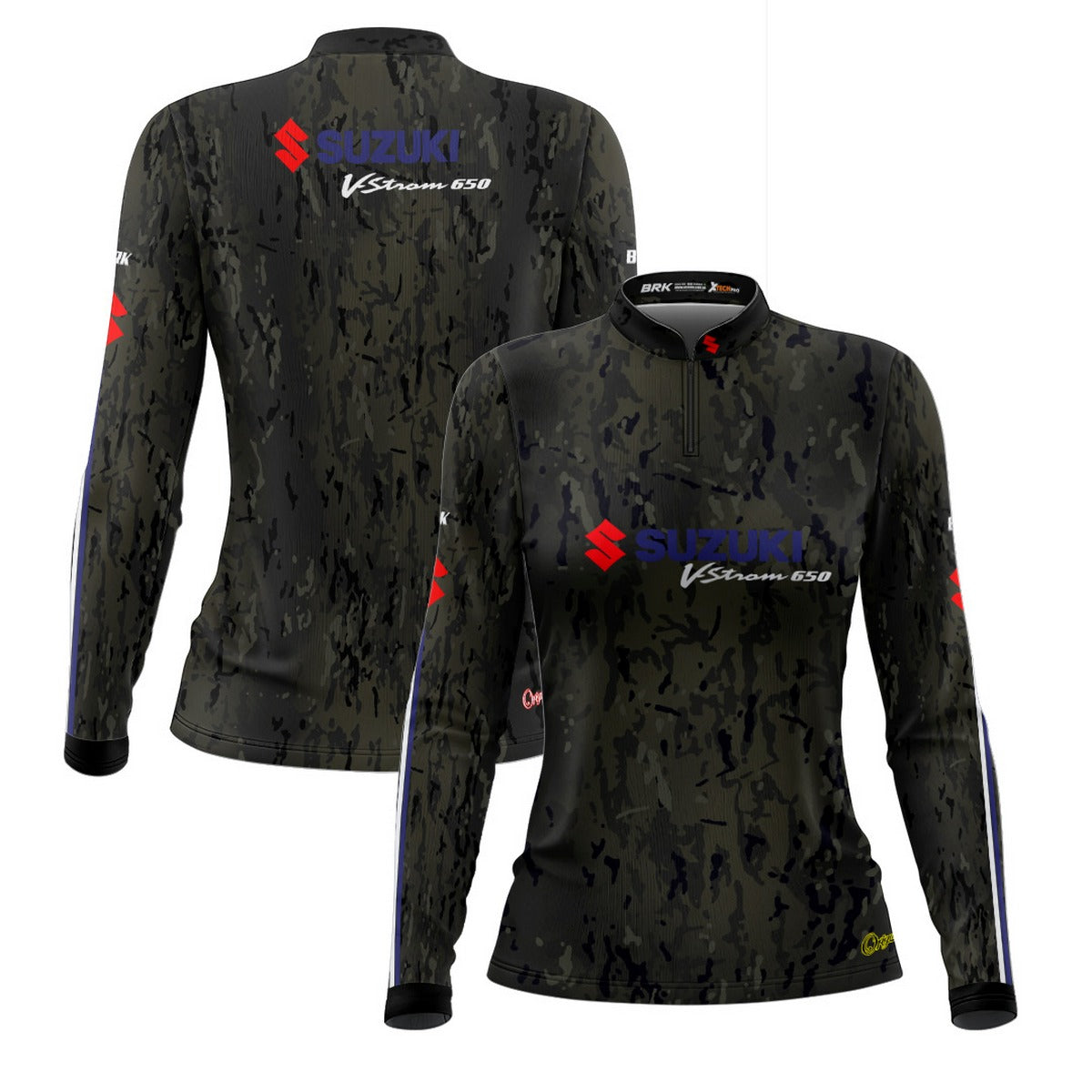 Camisa de Motociclismo Feminina Brk Suzuki VStrom 650 com Proteção UV50+