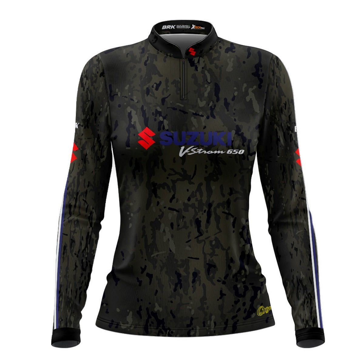 Camisa de Motociclismo Feminina Brk Suzuki VStrom 650 com Proteção UV50+