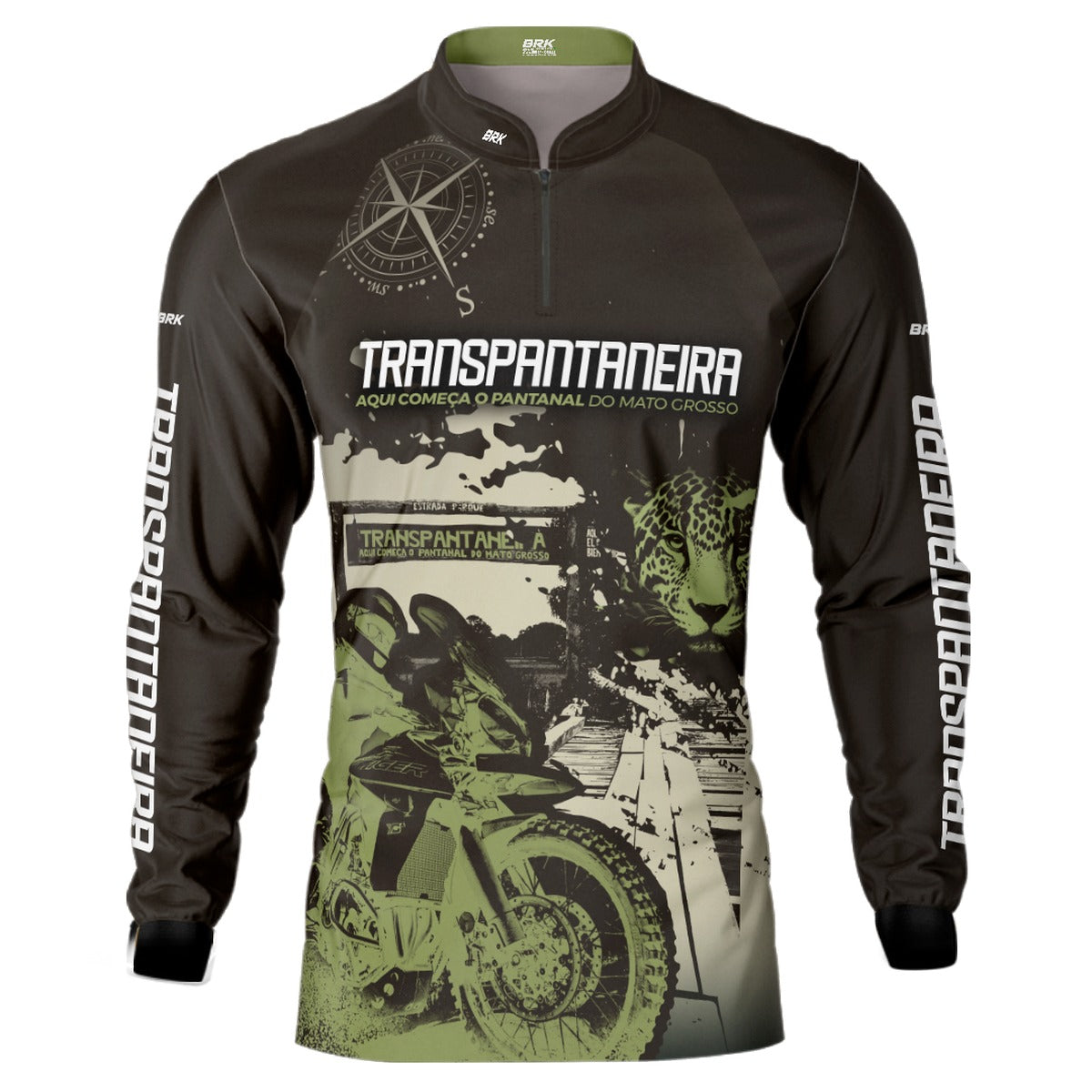 Camisa de Motociclismo Brk Transpantaneira Moto com Proteção UV50+