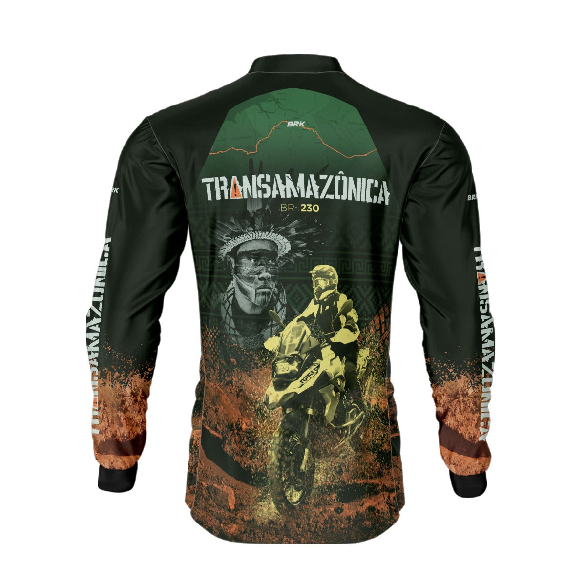 Camisa de Motociclismo Brk Transmazônica Big Trail com Proteção UV50+