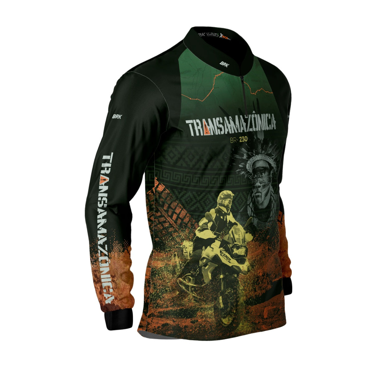 Camisa de Motociclismo Brk Transmazônica Big Trail com Proteção UV50+