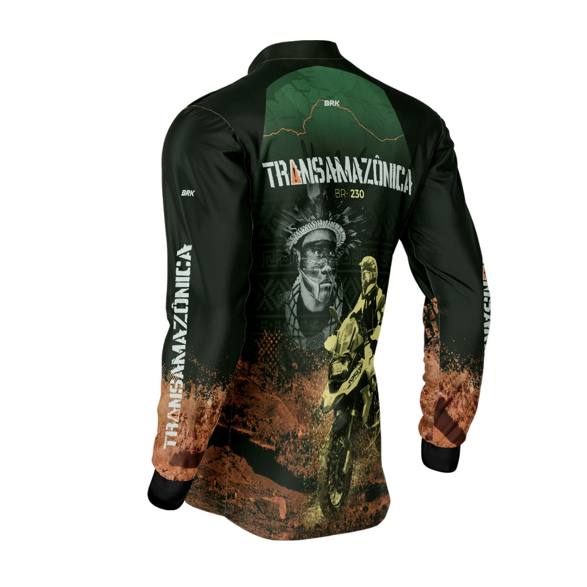 Camisa de Motociclismo Brk Transmazônica Big Trail com Proteção UV50+