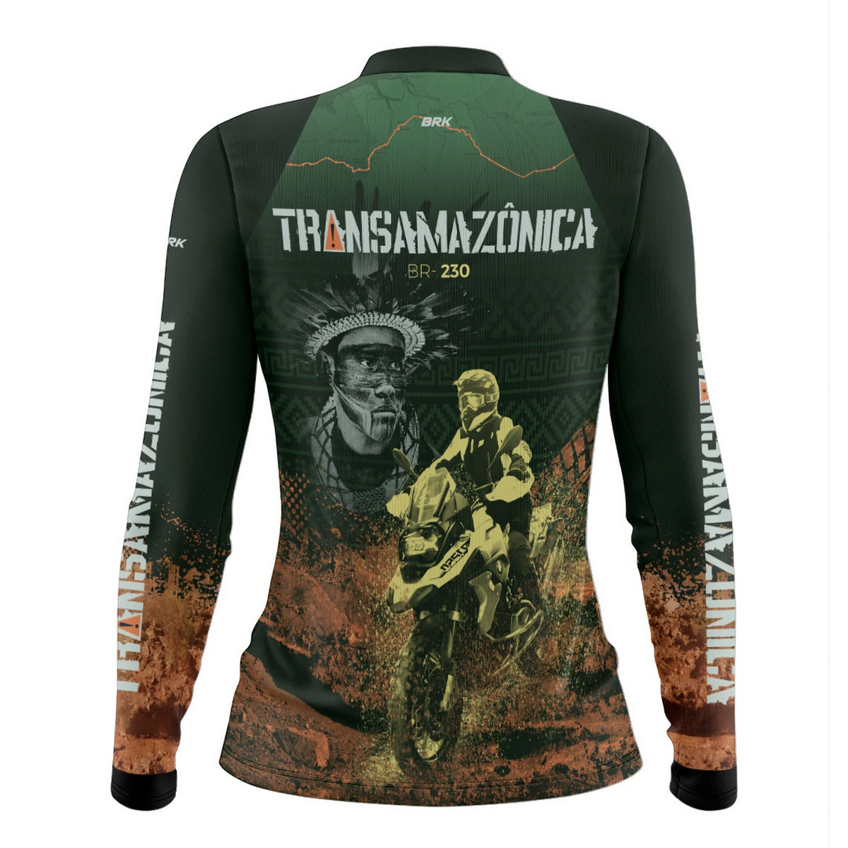 Camisa de Motociclismo Feminina Brk Transmazônica Big Trail com Proteção UV50+