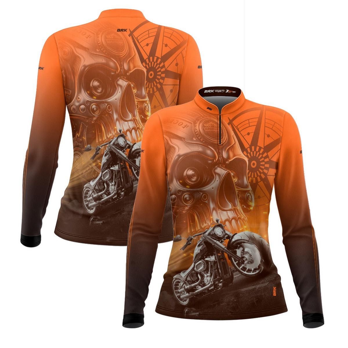 Camisa de Motociclismo Feminina Motociclista Brk Fat Boy com Proteção UV50+