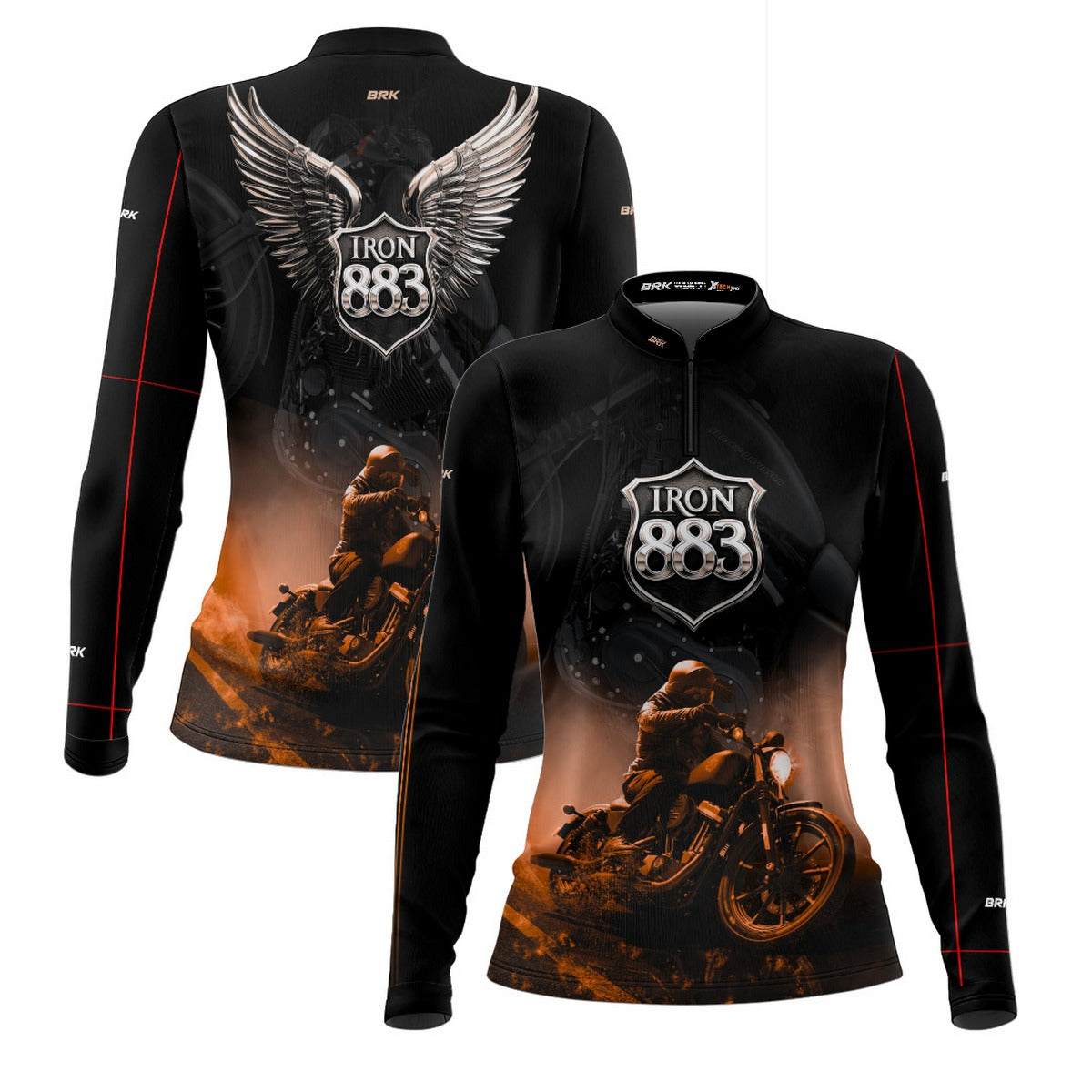 Camisa de Motociclismo Feminina Brk Iron 883 com Proteção UV50+