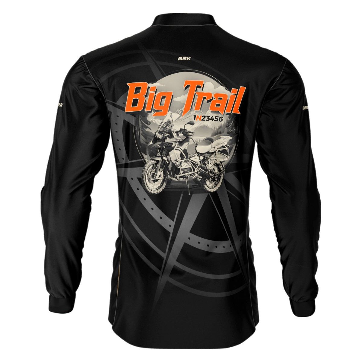 Camisa de Motociclismo Brk Big Trail Preta com Proteção UV50+