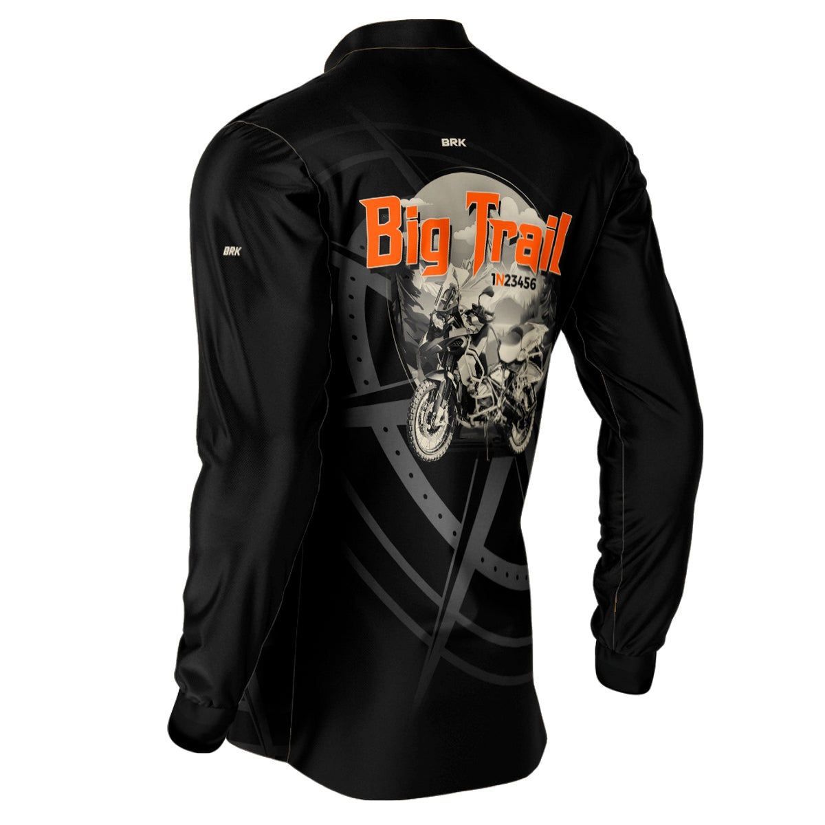 Camisa de Motociclismo Brk Big Trail Preta com Proteção UV50+
