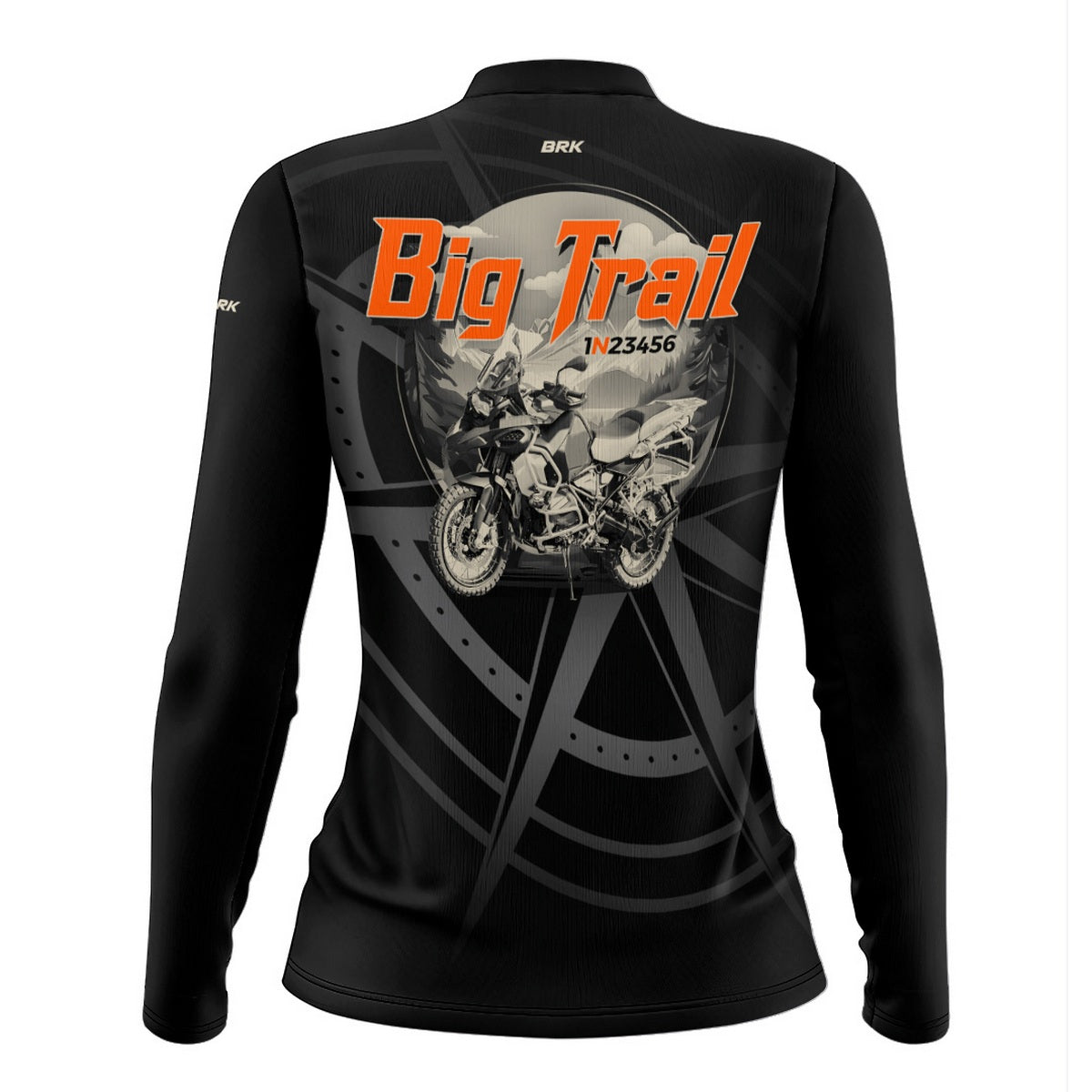 Camisa de Motociclismo Feminina Brk Big Trail Preta com Proteção UV50+