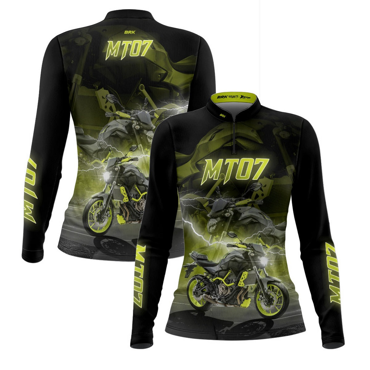 Camisa de Motociclismo Feminina Brk Yamaha MT 07 com Proteção UV50+
