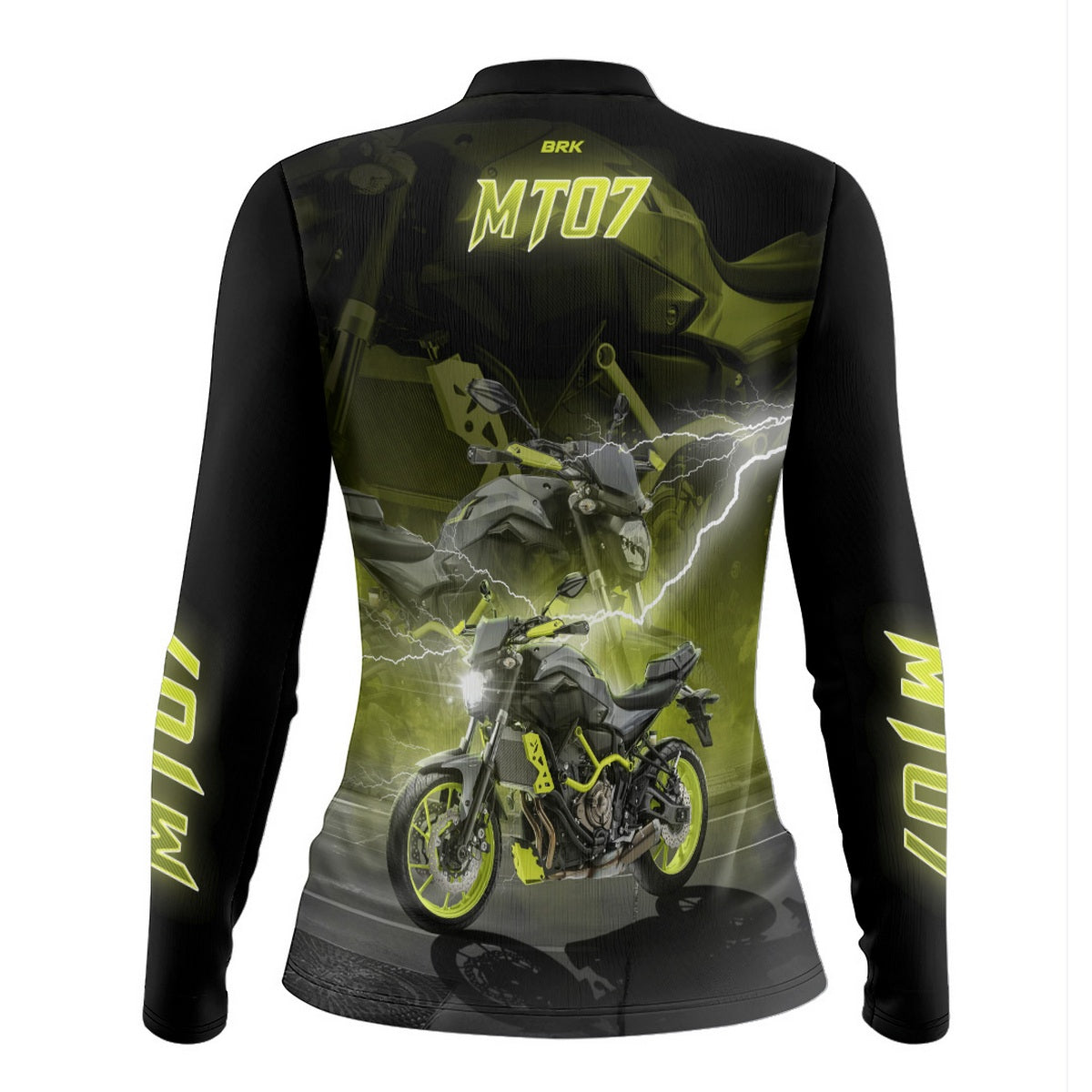 Camisa de Motociclismo Feminina Brk Yamaha MT 07 com Proteção UV50+