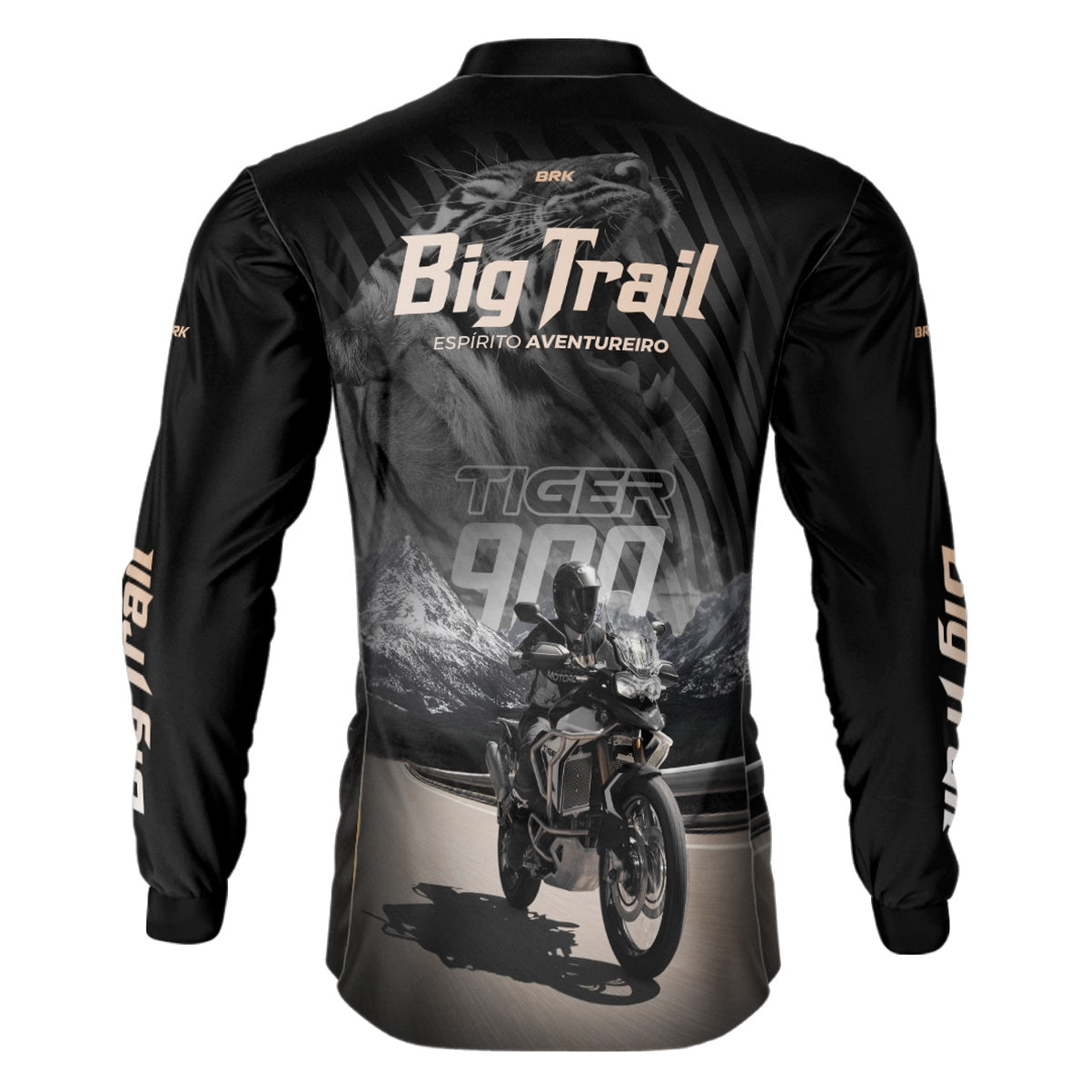 Camisa de Motociclismo Brk Tiger 900 Rally Pro Preta com Proteção UV50+