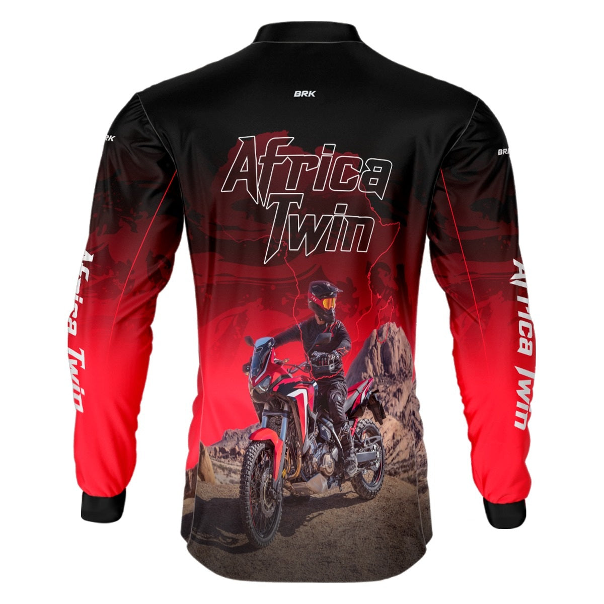 Camisa de Motociclismo Brk Africa Twin Vermelha com Proteção UV50+