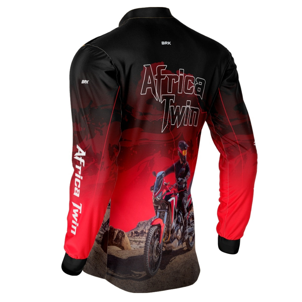 Camisa de Motociclismo Brk Africa Twin Vermelha com Proteção UV50+