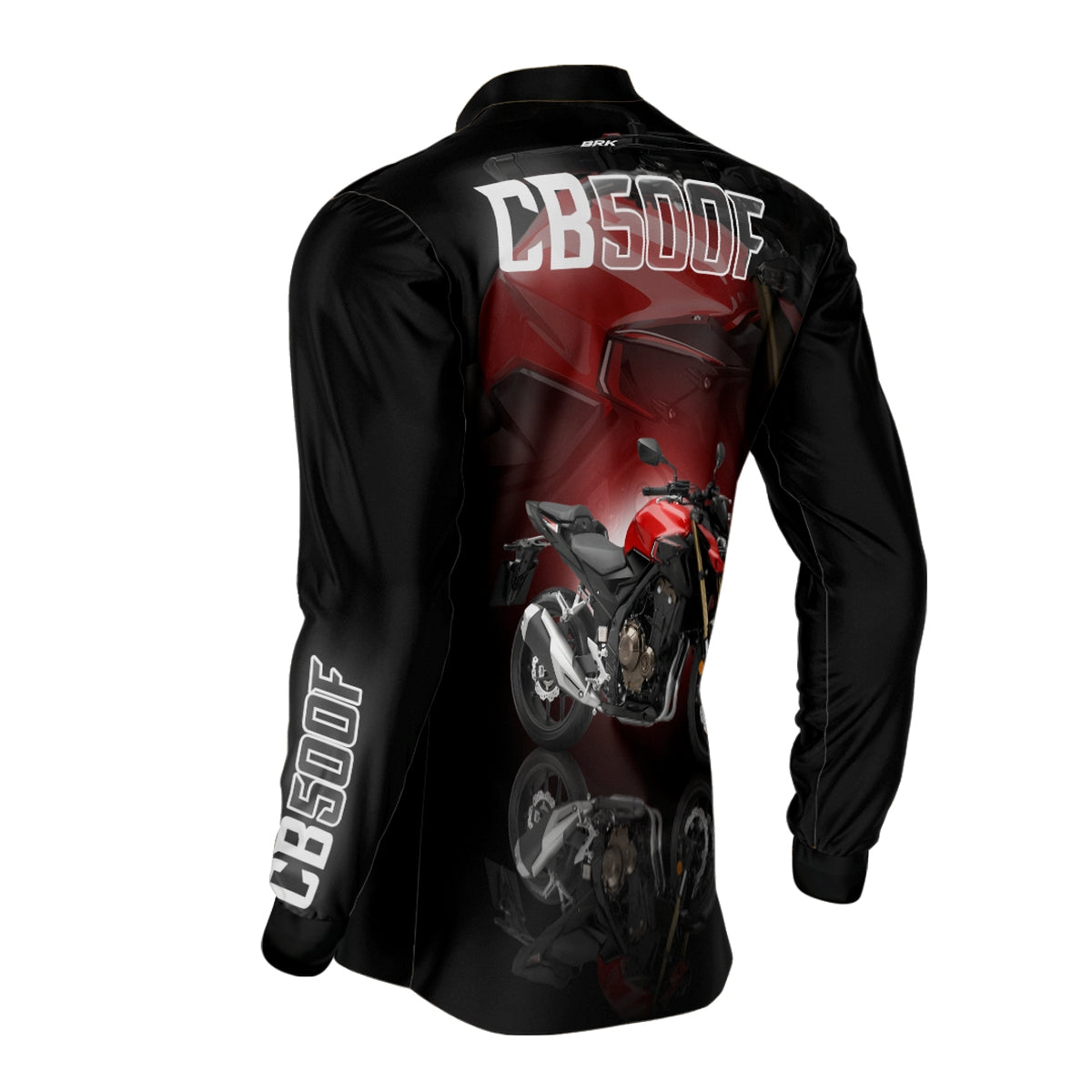 Camisa de Motociclismo Brk CB500F Vermelha com Proteção UV50+