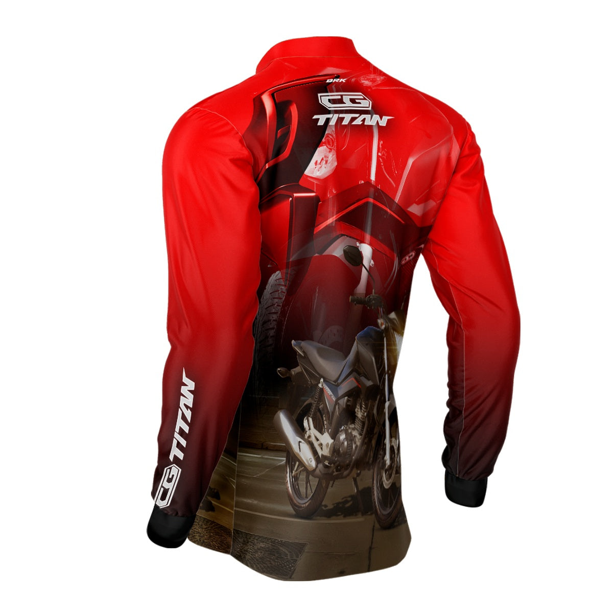 Camisa de Motociclismo Brk CB160 Titan Preta com Proteção UV50+