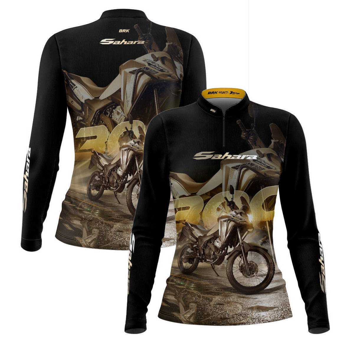Camisa de Motociclismo Feminina Brk XRE 300 SAHARA com Proteção UV50+
