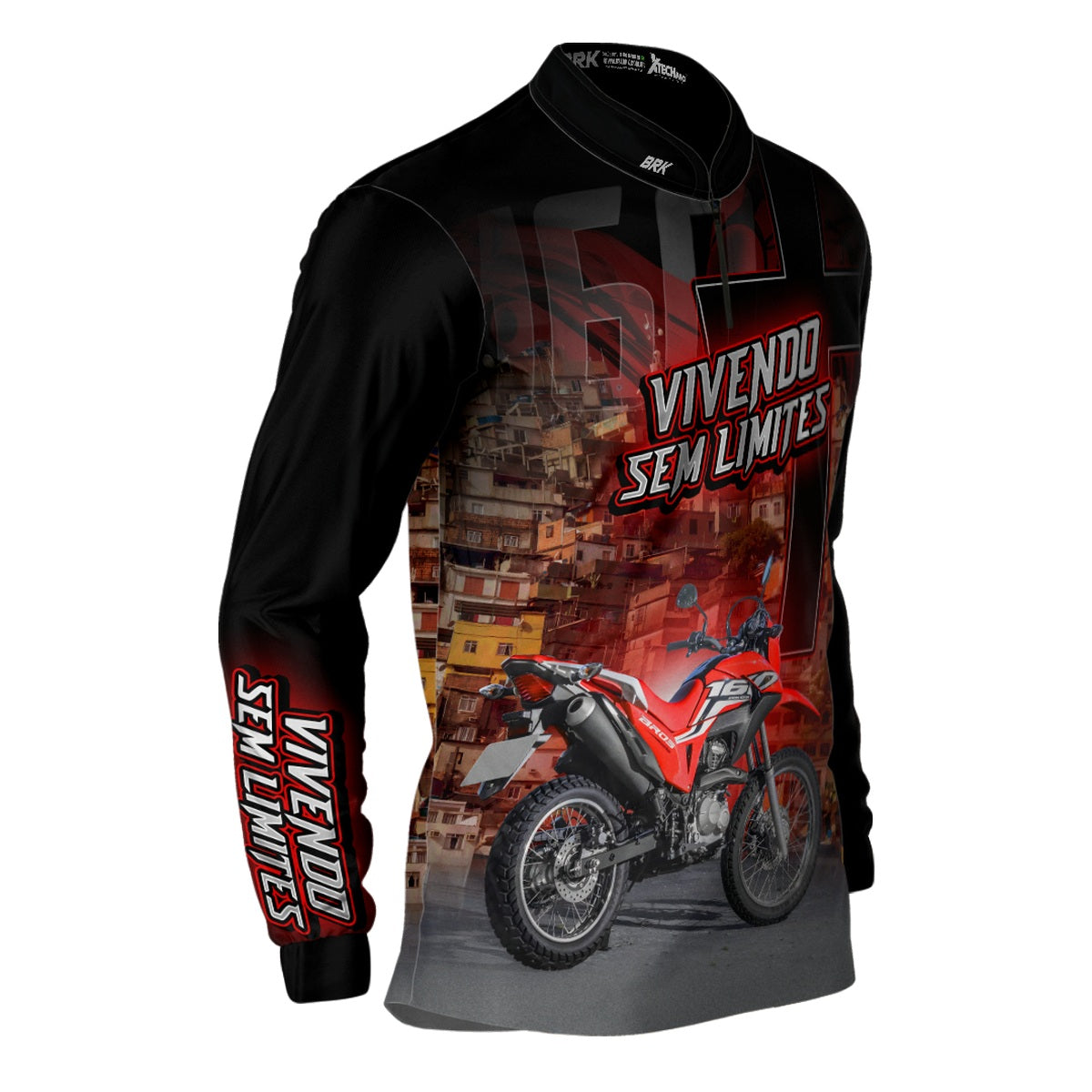 Camisa de Motociclismo Brk NRX 160 BROS com Proteção UV50+