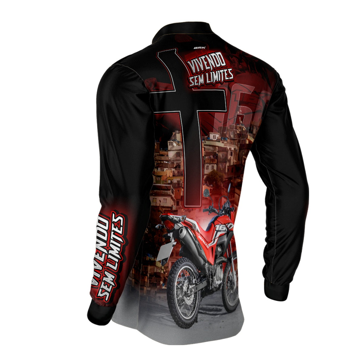 Camisa de Motociclismo Brk NRX 160 BROS com Proteção UV50+