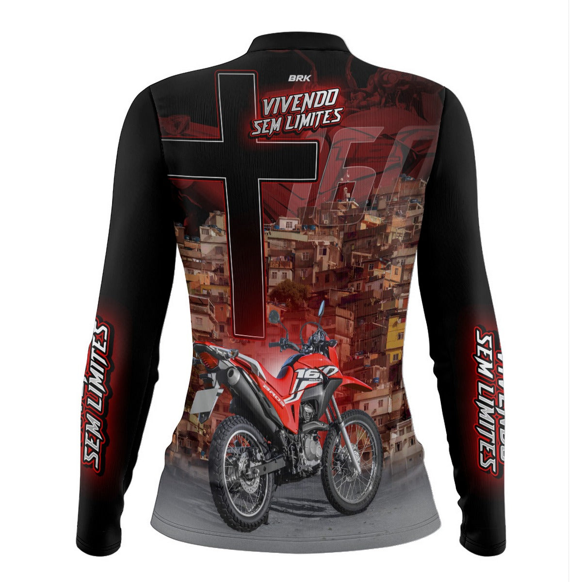 Camisa de Motociclismo Feminina Brk NRX 160 BROS com Proteção UV50+