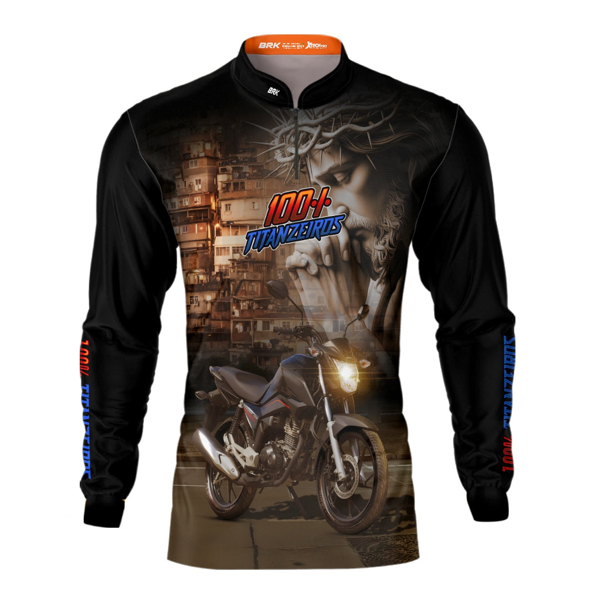 Camisa de Motociclismo Brk CG160 100% Titanzeiros Proteção UV50+
