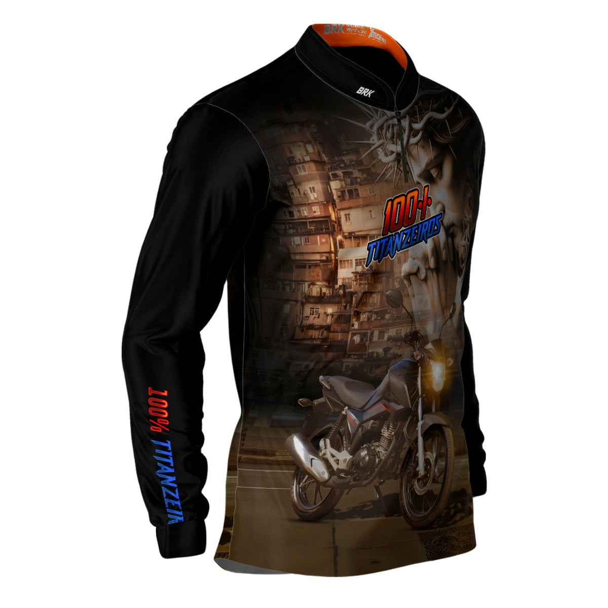 Camisa de Motociclismo Brk CG160 100% Titanzeiros Proteção UV50+