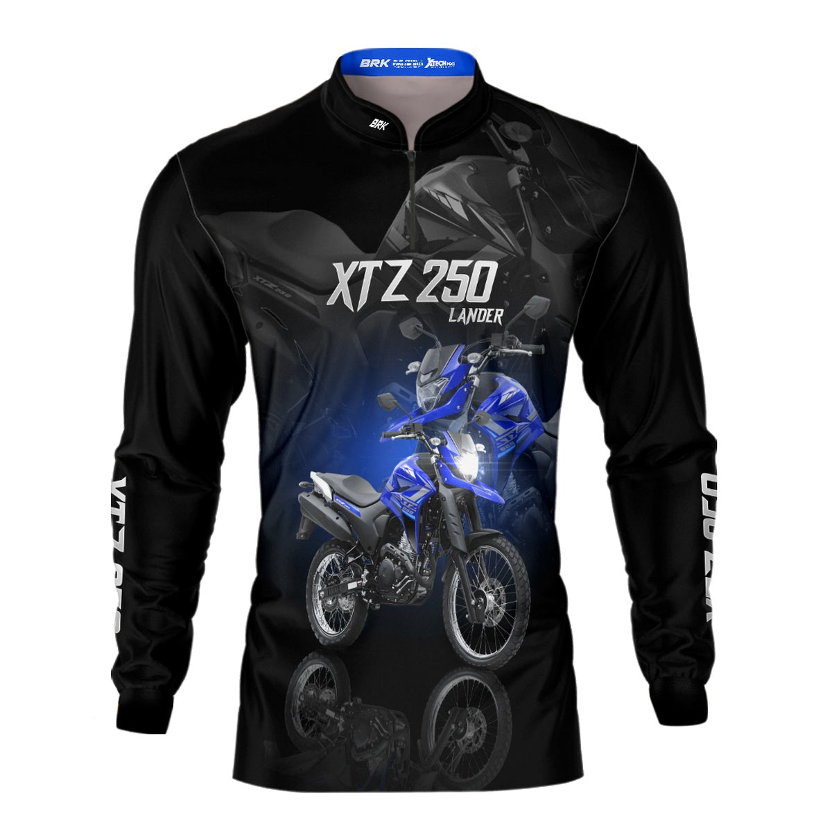 Camisa de Motociclismo Brk XTZ 250 AzulProteção UV50+