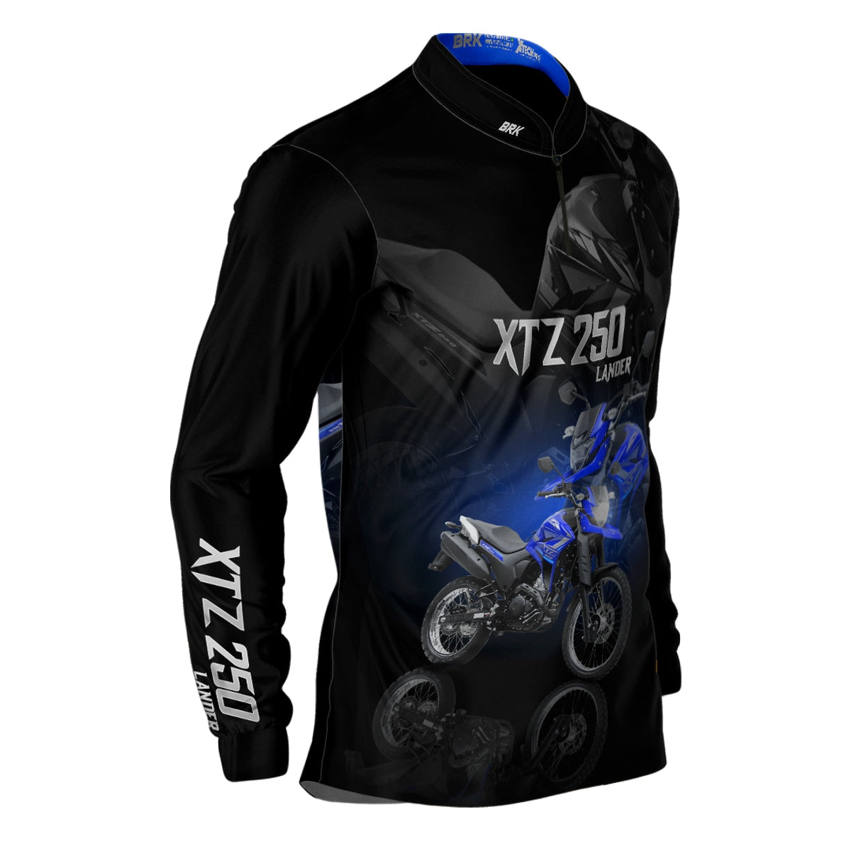Camisa de Motociclismo Brk XTZ 250 AzulProteção UV50+