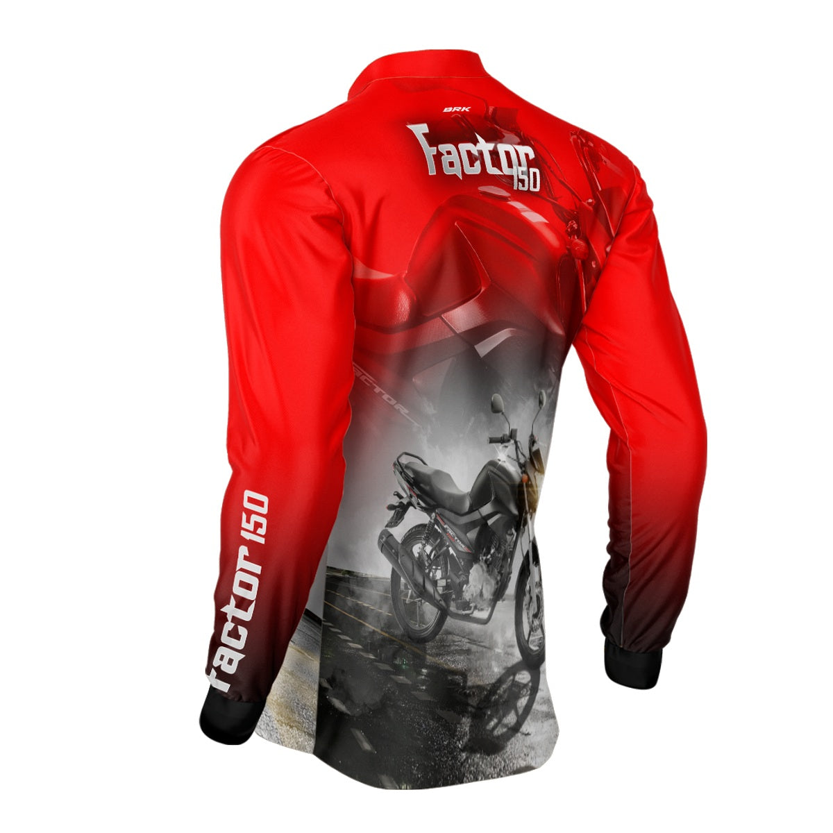 Camisa de Motociclismo Brk Factor 150 Vermelha Proteção UV50+