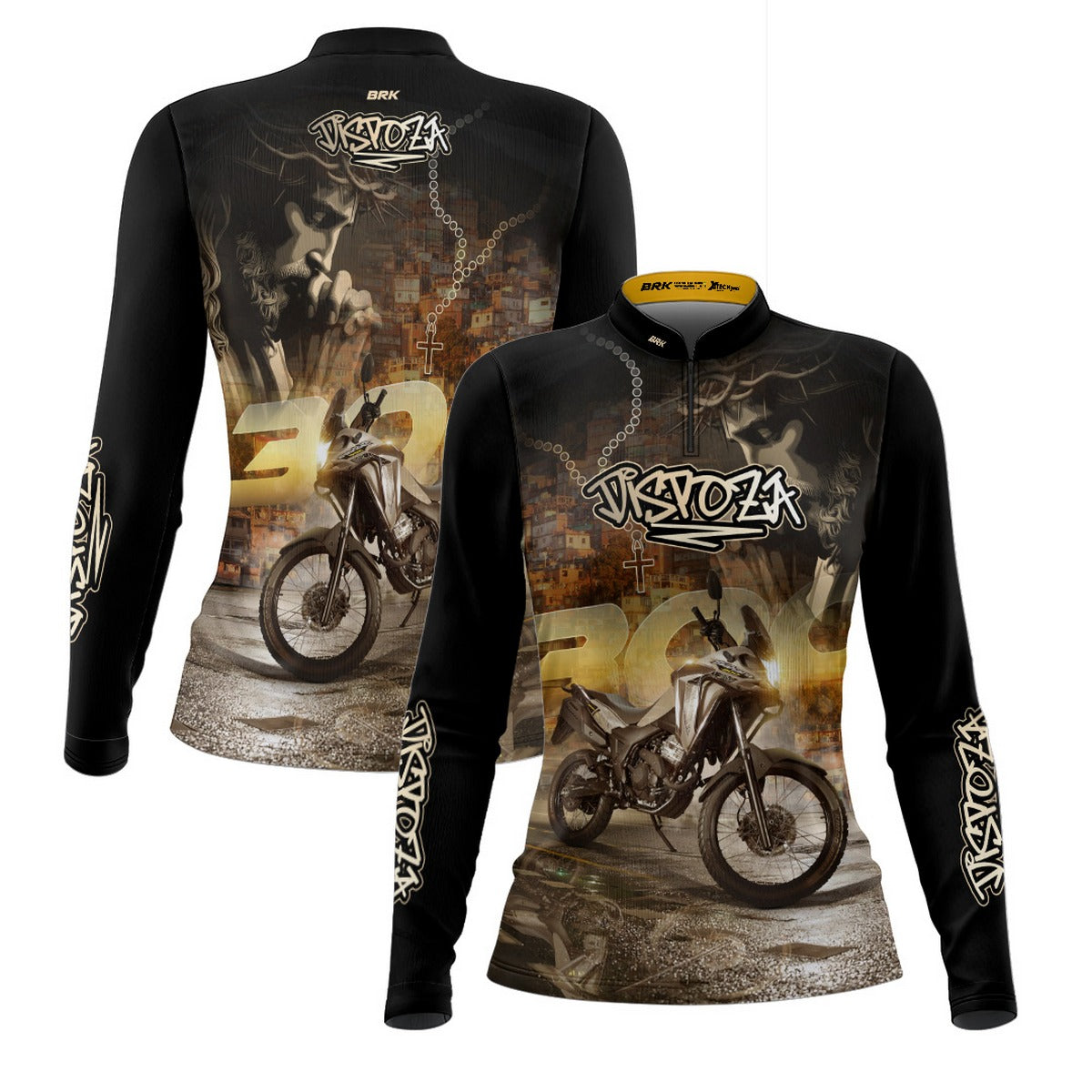 Camisa de Motociclismo Feminina Brk Sahara Adventure Proteção UV50+